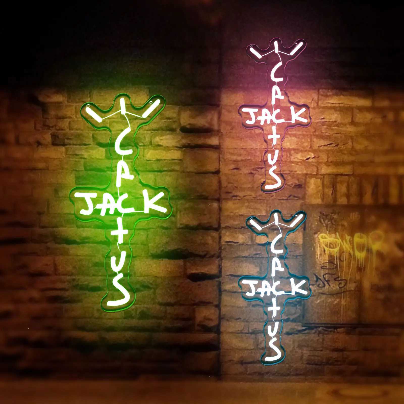 UponRay Cactus Jack LED Neon Sign For Bedroom Wall Decor 3Colors For Office Man Cave Beer Bar Pub Christmas Birthday Party Y240817