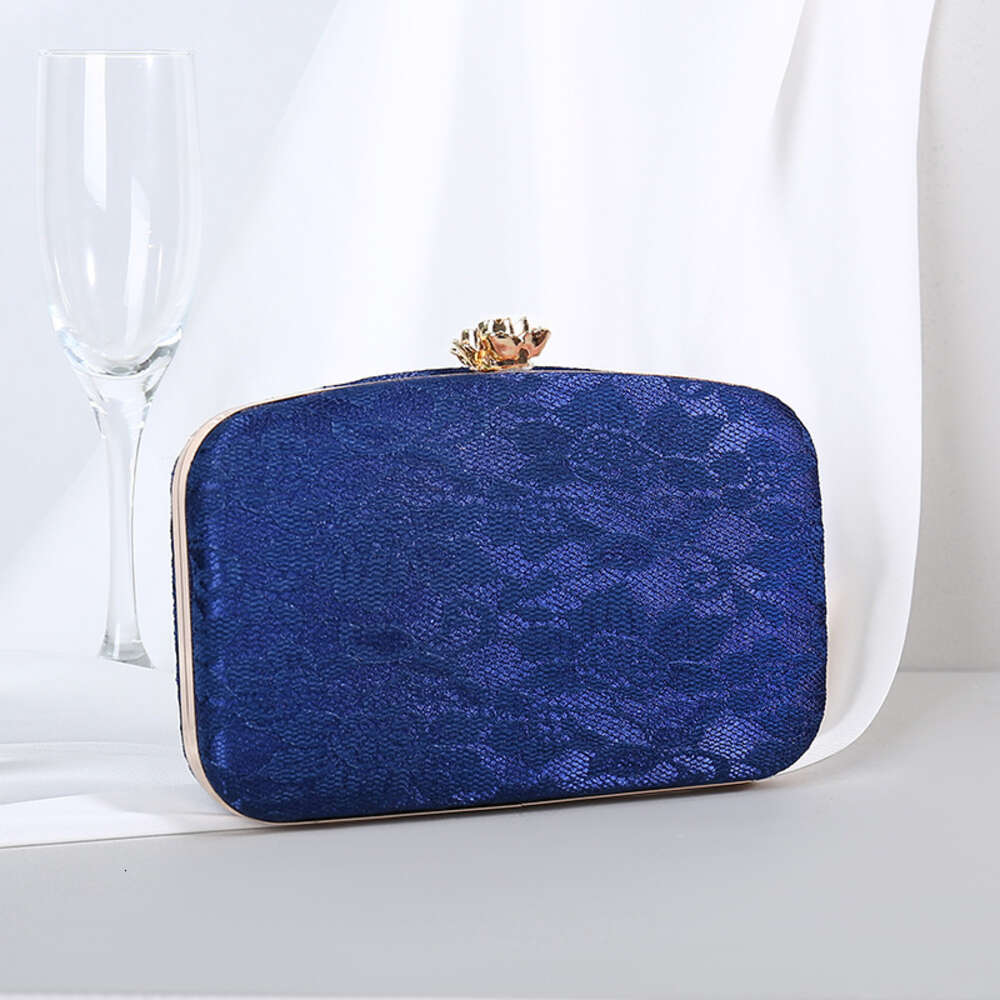 2024 New Handheld Women's Banquet, Elegant Elegance, Water soluble Lace Banquet for Women, Small Square Bag