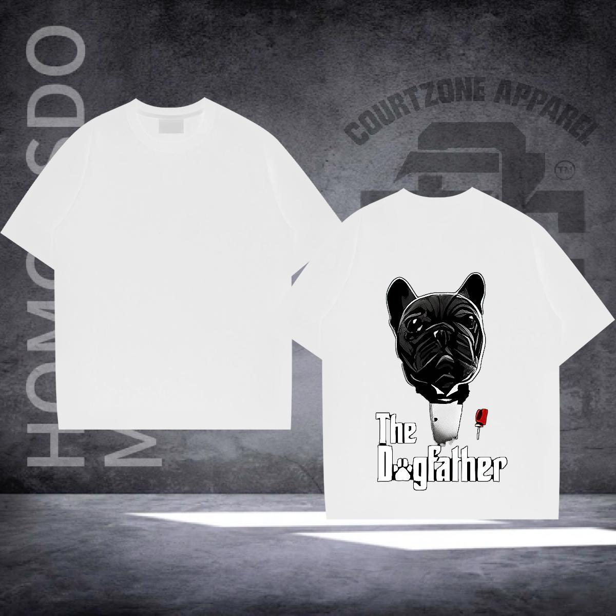 Fashion Men Tops Tees dog Street Wear 230g Pure Cotton Tshirts O-Neck Short Sleeve TOP Quality Mens T Shirts Graphic
