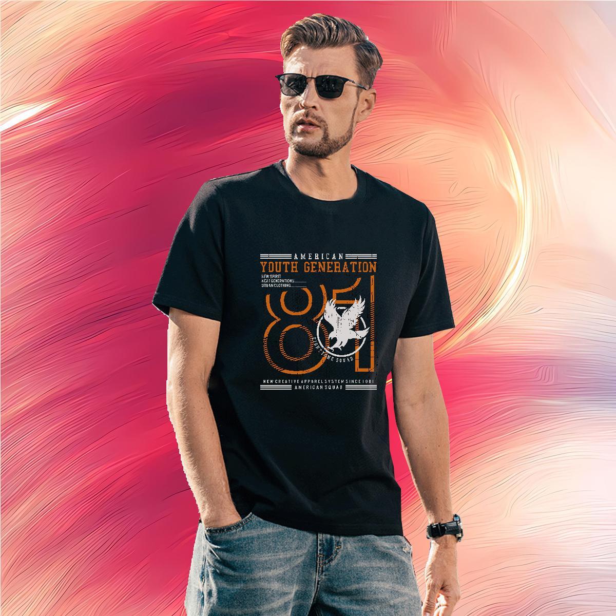 Comfortable number 230g Cotton Men Tshirts Outdoor Breathable Soft Men T Shirts Custom Graphic Wear