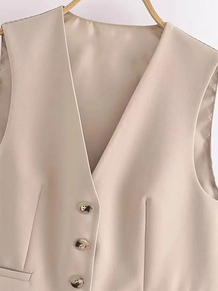 TRAF Autumn Womens Suit Pants Sets For Women Fashion Vest Pants Two Piece Set Womens Outfits 240820