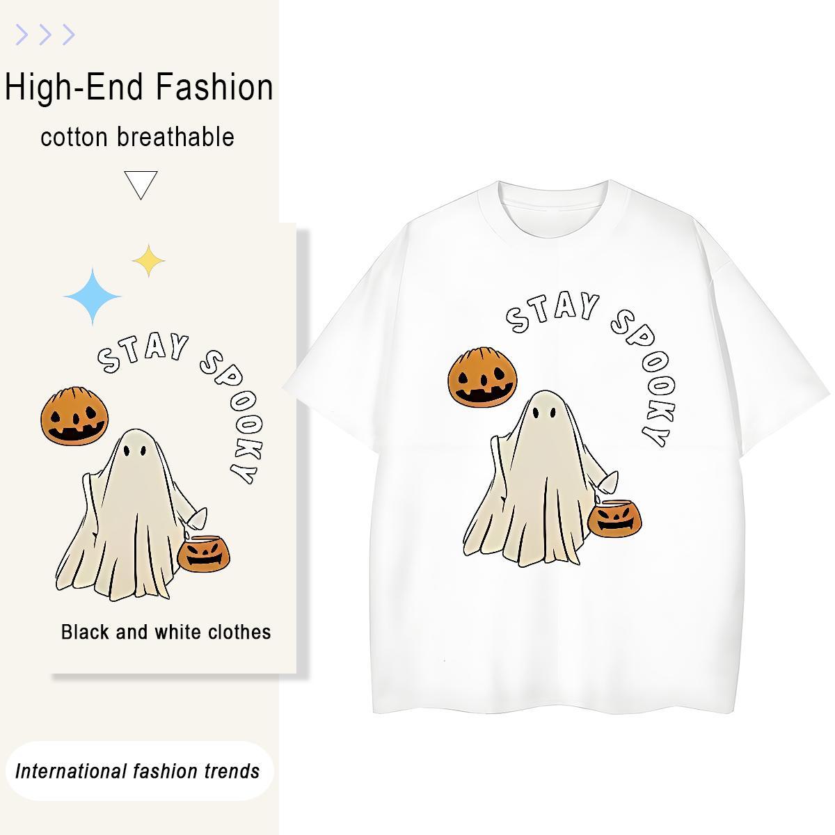 Wholesale Men Tees pumpkin Hip Hop 100% Cotton 230g Top Tees Breathable Short Sleeve High Quality Mens T Shirts Plus Size Custom