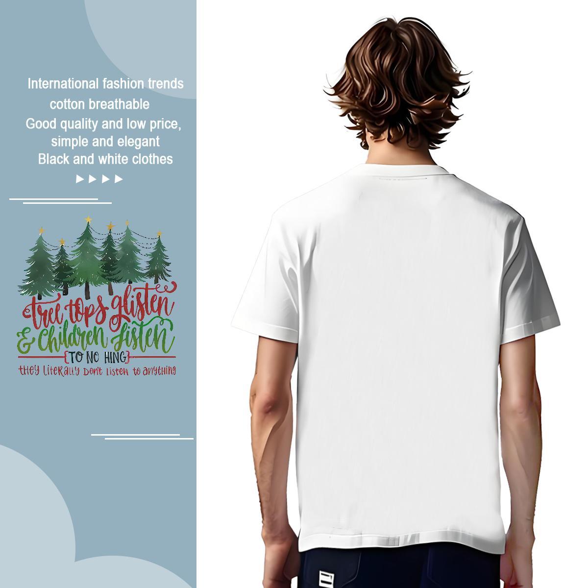 T-Shirts for Men 230g Pure Cotton tree Casual Short Sleeve Soft Customized Print Couples T Shirts Fashion Design Designer Clothes