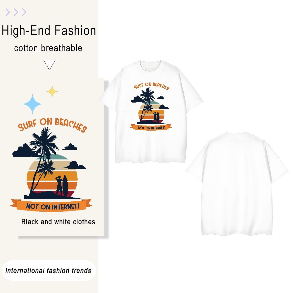 High Quality beach 230g 100% Cotton Mens Tshirts Outdoor Crew Neck Breathable Mens T Shirts Casual New Customized Print Tee Shirt
