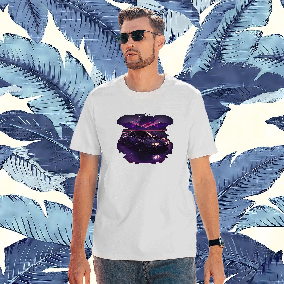Free Shipping car T-Shirts Daily Outfit Men Tshirts 230g 100% Cotton Classic Casual Short Sleeve Soft DIY Tops Shirt