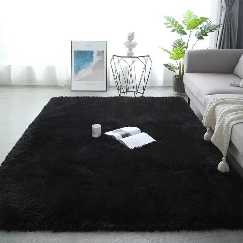 Modern living room long hair lounge carpet bedroom fur decoration Nordic fluffy floor bedding W240815