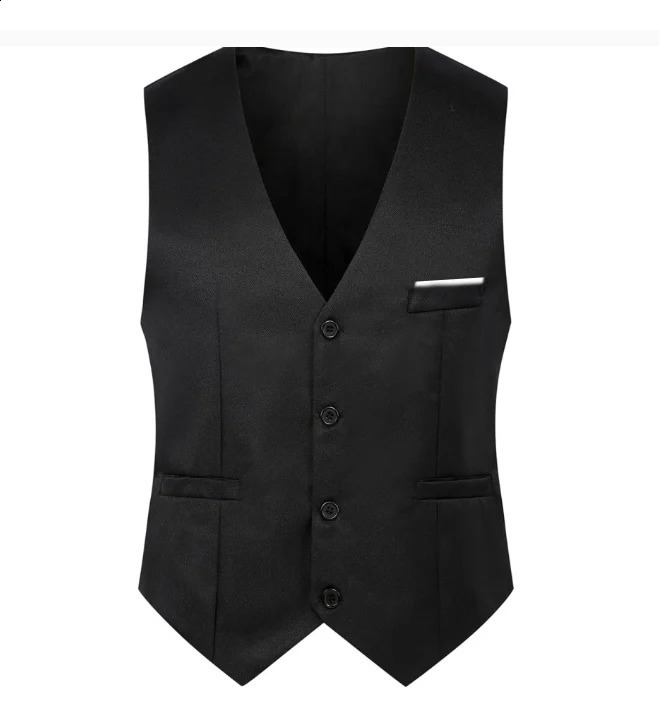 M-5XL Mens Suit Vest Summer Slim Fit Waist Solid Tank Top Business Leisure Party Bar Banquet Dress 240820