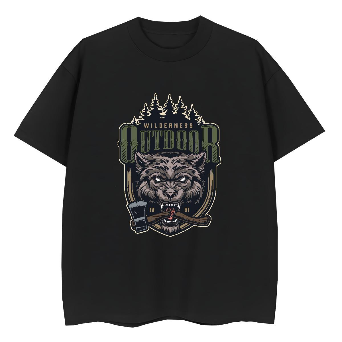 Custom Women Tees Street Breathable Wear Comfortable 100% Cotton 230g wolf Cartoon Anime Woman T Shirts