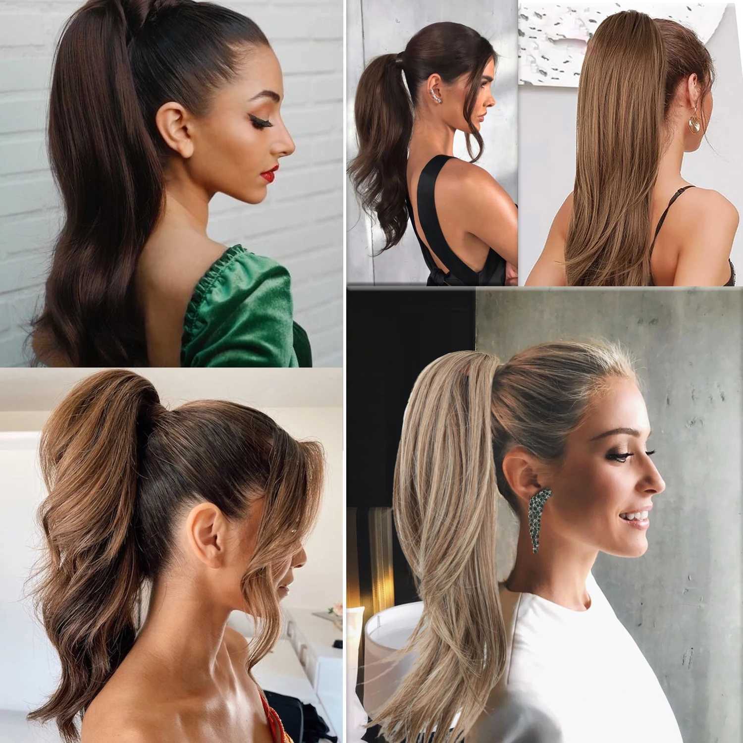 Long curly hair synthetic claw clip ponytail hair extension ponytail easy to wear suitable for daily use wig accessories W240817