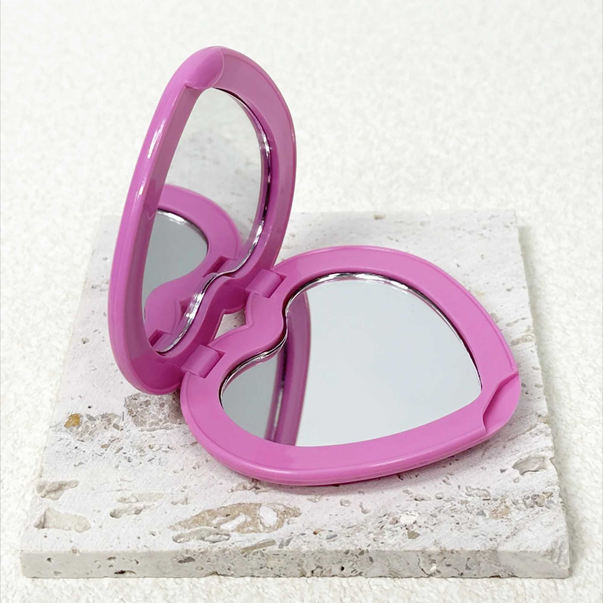 Heart Shaped Double Sided Hand Mirror Popular Cute Heart Makeup Mirror Compact Mirror Y240819