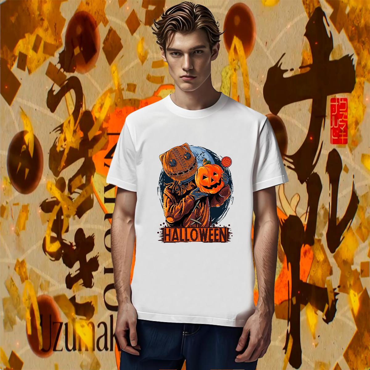 Classic T shirt halloween Breathable Crew Neck Street Wear DIY Logo Oversized 230g 100% Cotton Men Tshirts Free Shipping Tees Shirts