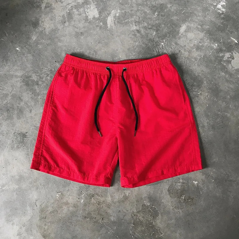 Ice silk mens beach shorts lightweight and breathable summer sports candy colored surfing loose oversized 240819