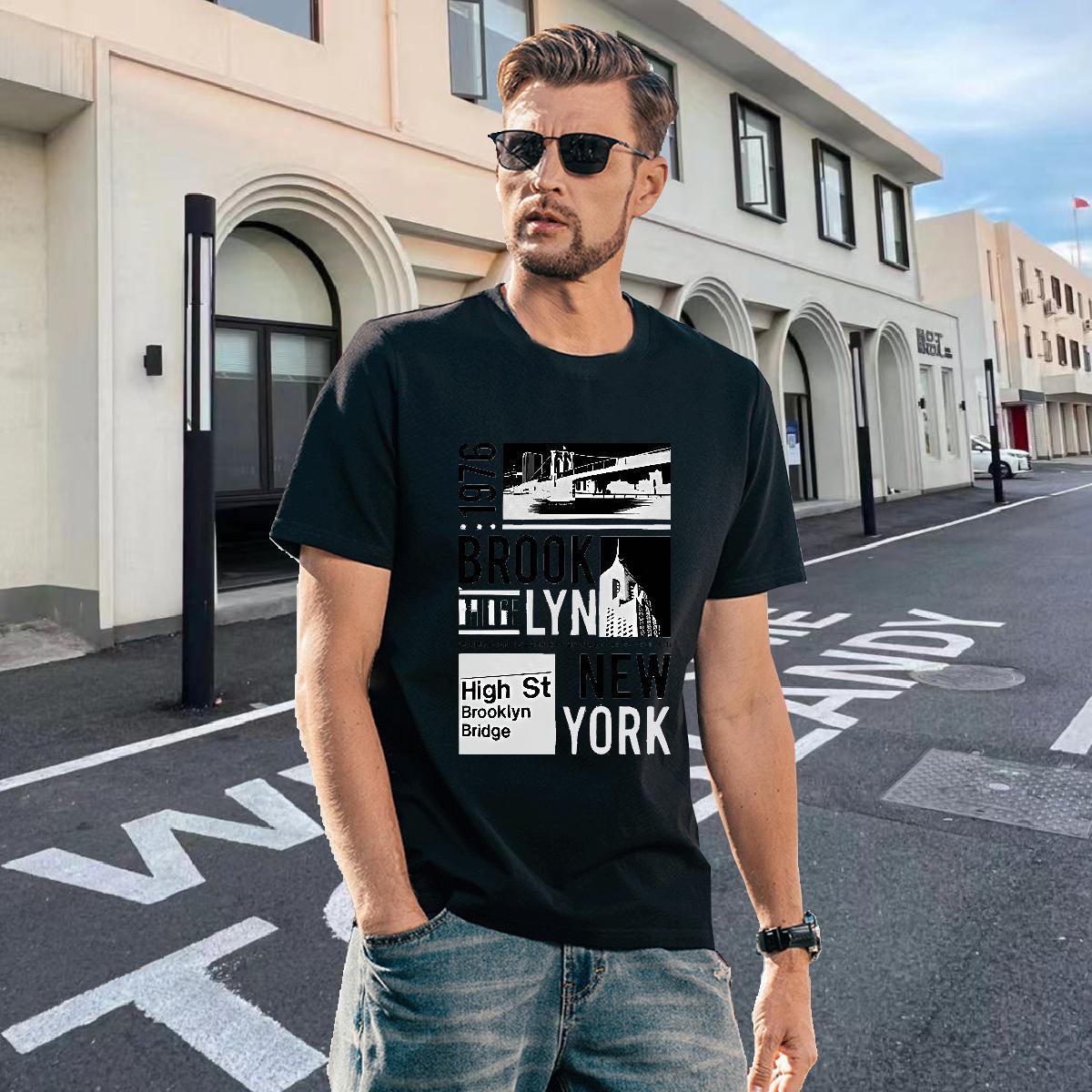 High Quality Tshirts Spring Summer 230g Cotton Custom Anime Breathable Soft New York T-Shirts for Men Fashion Designer Tops Tees