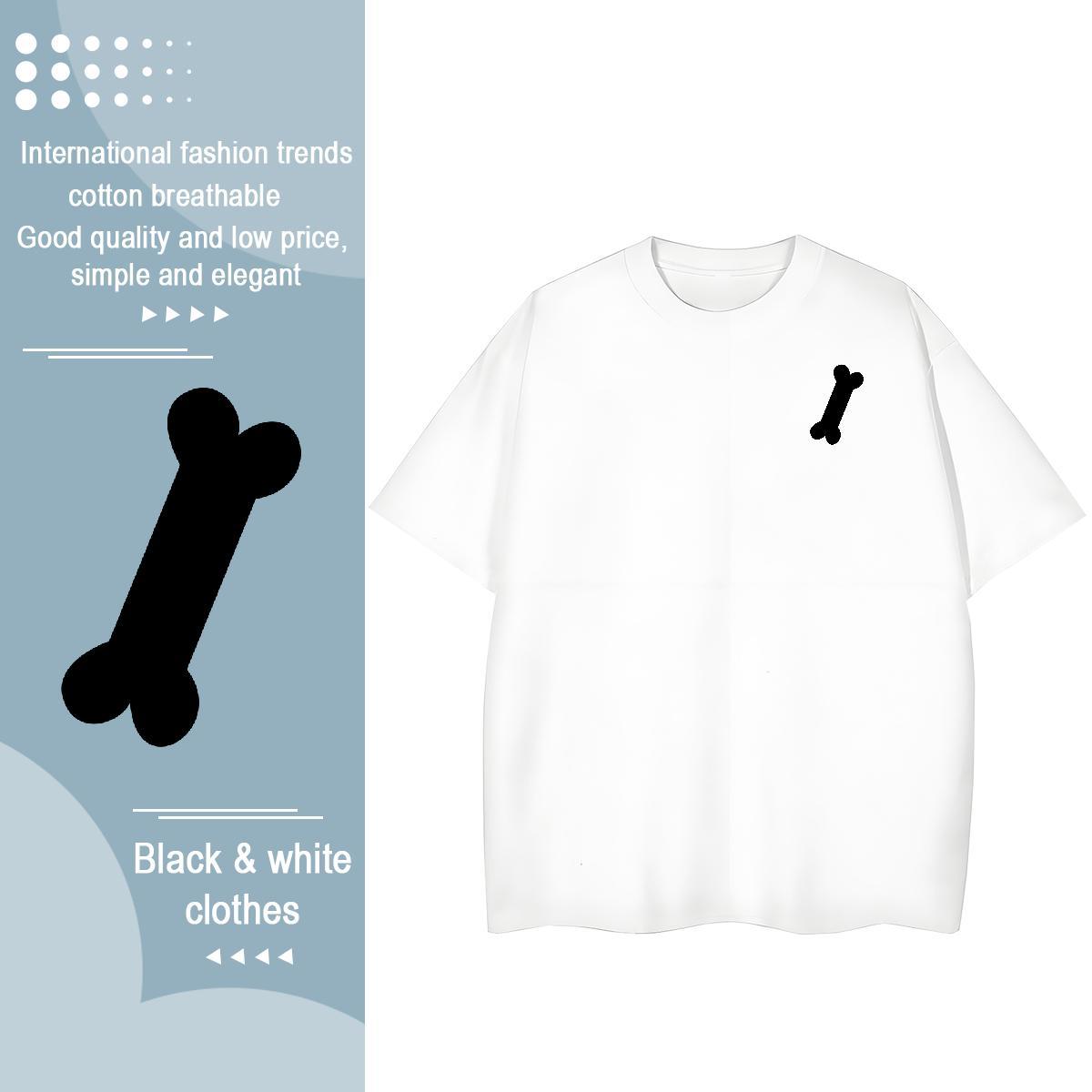 Custom Tshirt for Man Woman bone Hip Hop 230g Cotton Clothings Short Sleeve Soft High Quality Men T Shirts Custom Printed