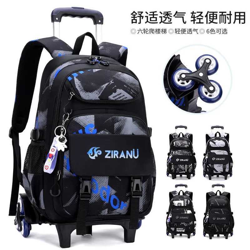 Trolley Children School Bags With Wheels For Boys Mochila Kids Backpack Trolley Luggage backpack Escolar Backbag Schoolbag Y240820