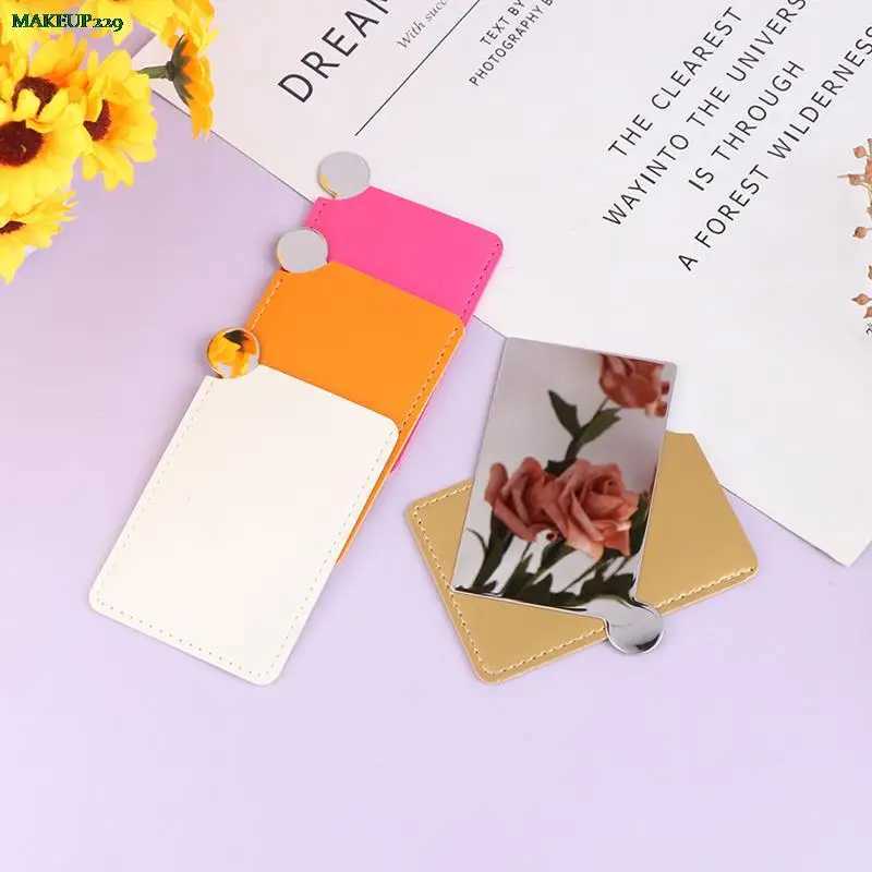 1pc Portable Mini Stainless Steel Unbreakable Makeup Pocket Mirror Cosmetic Mirror Cute Makeup Hand Pocket Mirror Y240819