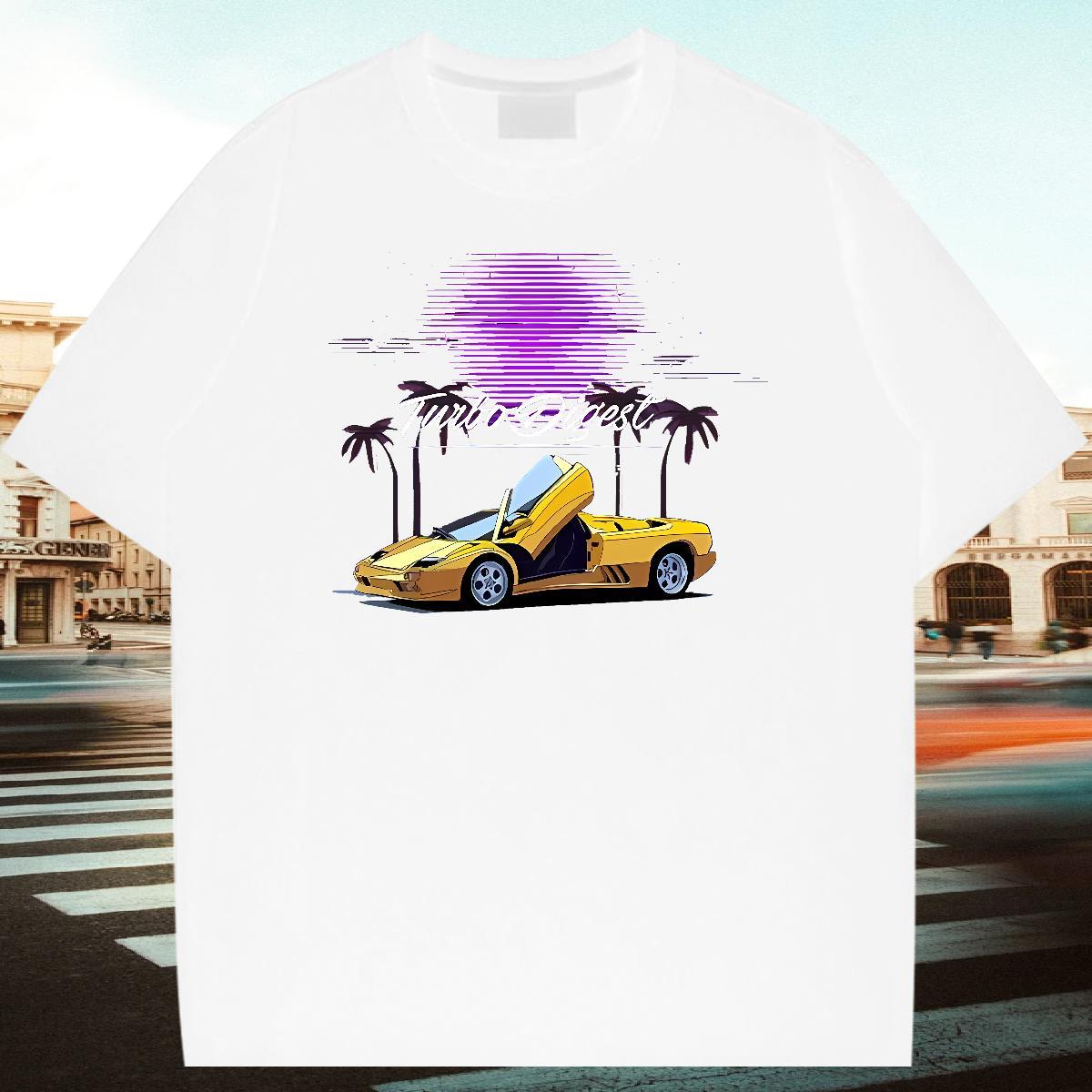 Wholesale Mens Tshirts Outdoor 230g Cotton Custom Anime Breathable Crew Neck beach T-Shirts Fashion Design Tees Shirts