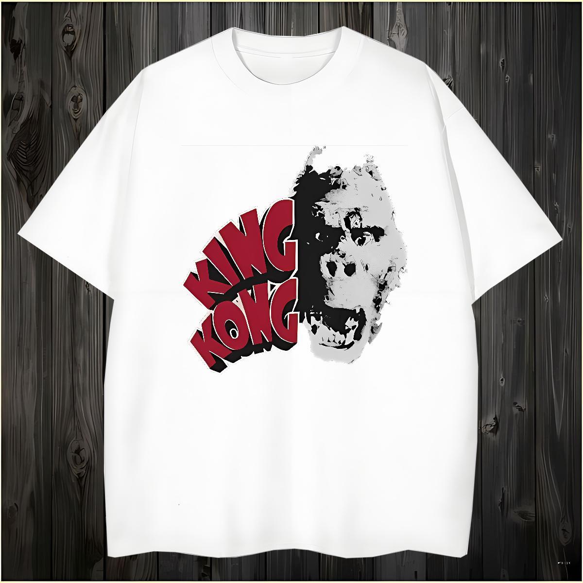 Men T Shirts 230g Pure Cotton scary Hip Hop Street Breathable Short Sleeve DIY Printed Tshirt for Man Woman Casual New Soft Wear