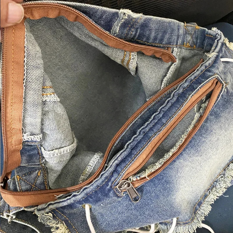 Japan Style Messenger Bags For Women Handbags And Purse In Denim Wooden Beads Stitching Tassel Shoulder 240819