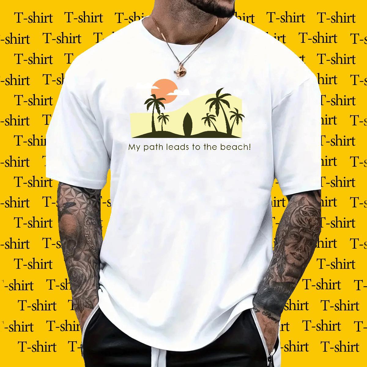 Cool Tshirt for Man Woman Casual Beach 100% Cotton 230g Plus Size Cartoon Breathable sea T Shirts Men New Arrival Tops Shirt