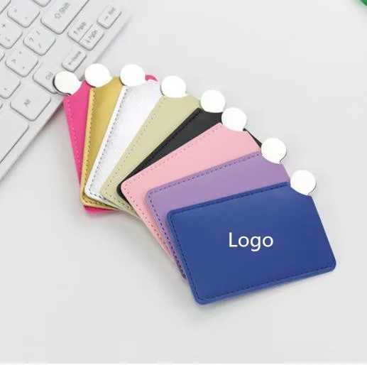 1PC Stainless Steel Cosmetic Mirror Unbreakable Portable Travel Shatter-proof Makeup Mirror With Carry Sleeve Birthday Gift Y240819