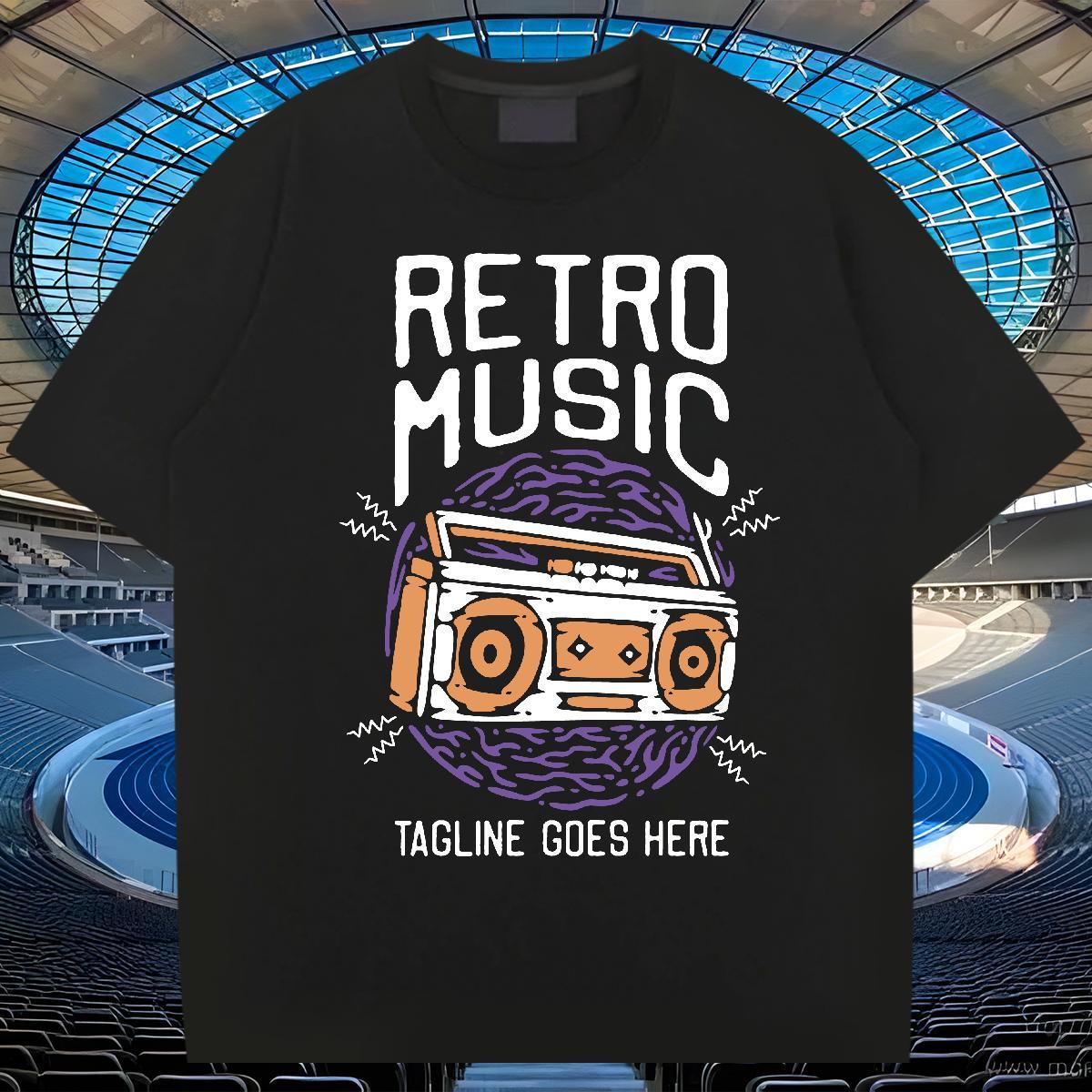 TOP Quality Mens Tshirts Street 230g 100% Cotton Custom Printing Pure Cotton radio T shirt Fashion New Top Tees