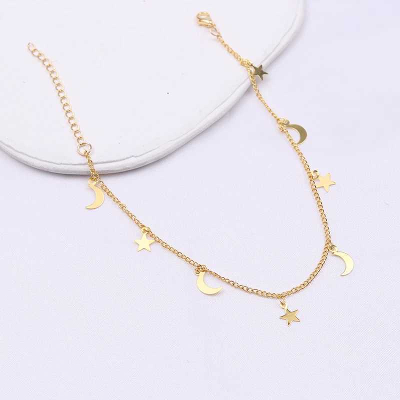 2024 Hot Selling Trends Summer Beach Accessories Star Moon Butterfly Gold Adjustable Foot Bracelet Bohemian Foot Chain Jewelry W240815