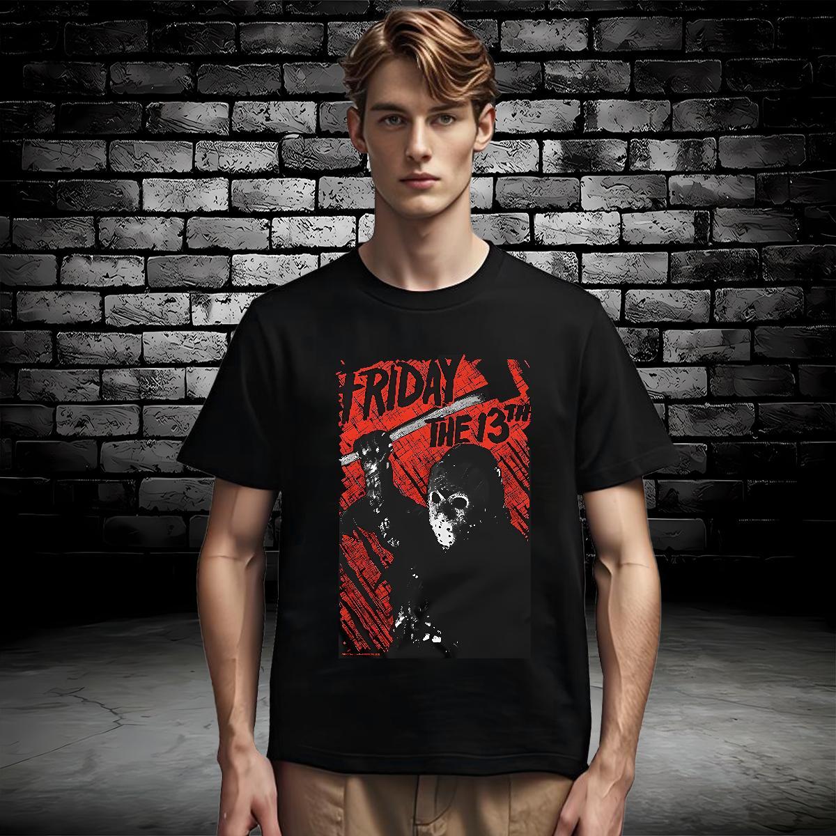 Mens T Shirts 230g Cotton scary Street wear Hip Hop Breathable Short Sleeve Custom Print Plus Size Tshirts 2024 New Cool Tee Shirt