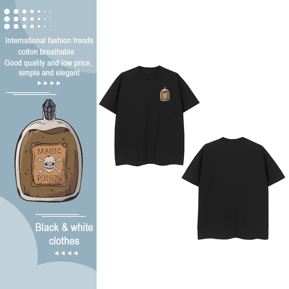 Customized Men Tops Tees skull Casual 230g Cotton Clothings Breathable Short Sleeve Unisex Man T Shirts Custom Print Plus Size