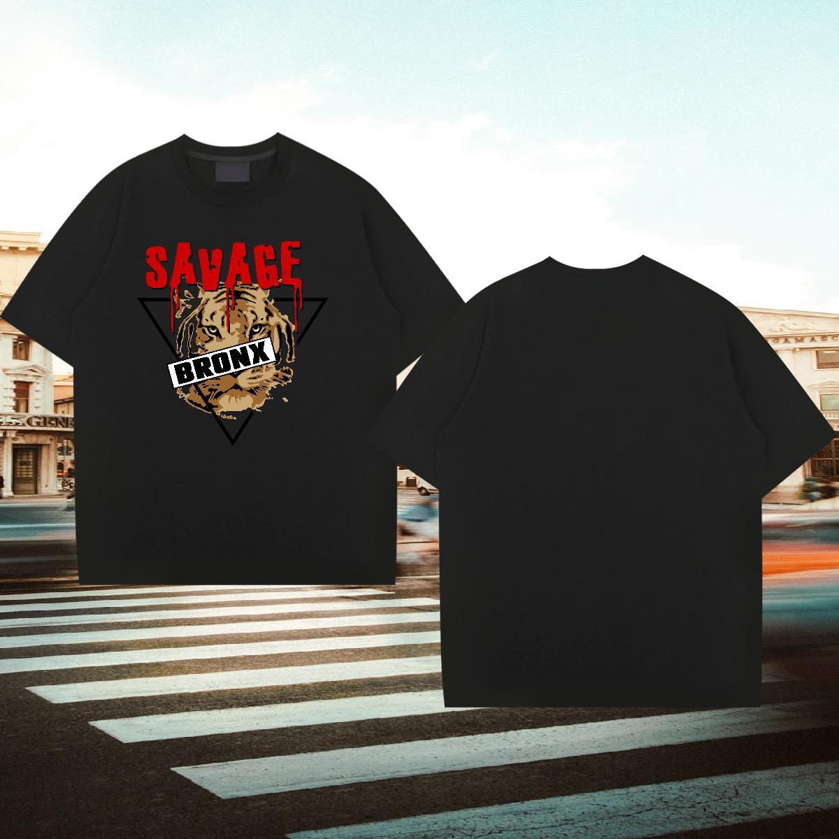 Fashion Casual Men Tees tiger Home Outdoor 100% Cotton 230g Tshirts Short Sleeve O-Neck Designer T Shirt For Man Custom Print Plus Size