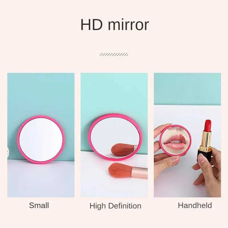 Plastic Mirror Small Mirror Portable Anti-slip And Anti-sweat Intimate And Convenient Mirror Small Round Mirror Touch Up Makeup Y240819