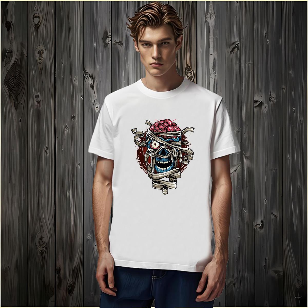 T-Shirts for Men 230g Cotton skull Hip Hop Street Crew Neck Breathable Skull Couples T Shirts New Designer Wear