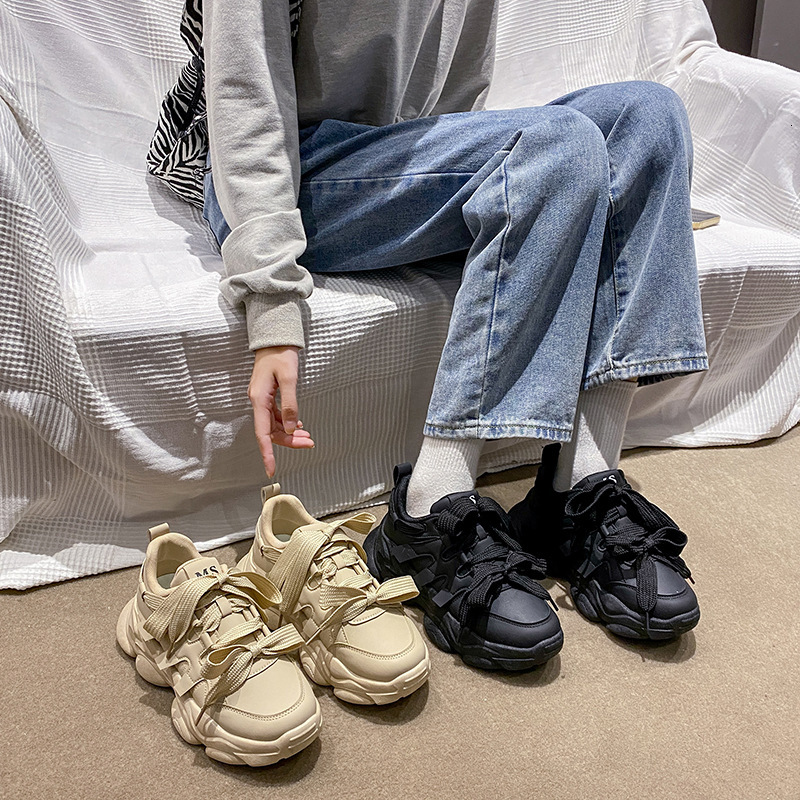 Ddmysports Instagram Korean Version Of Dad S Shoes For Women In Spring New Student Running And Sports Casual Height Increase Street Photo FB OUTDOOR