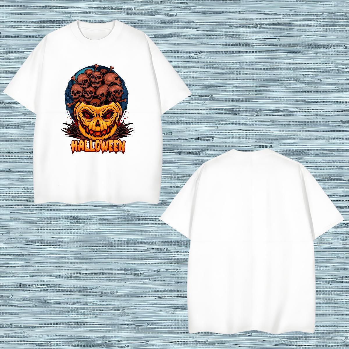 Men T Shirts 230g Cotton pumpkin Street Casual Breathable Anime Men Tshirts Classic Casual Free Shipping Clothings