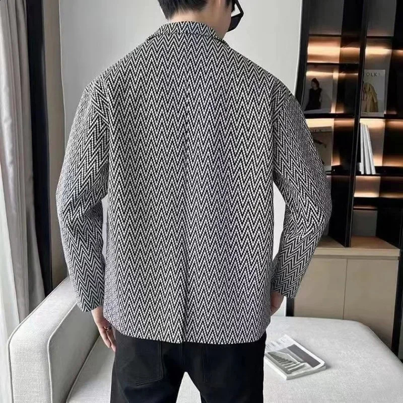 Party jacket mens single chest flat original casual y ner highquality fashion simple 240819
