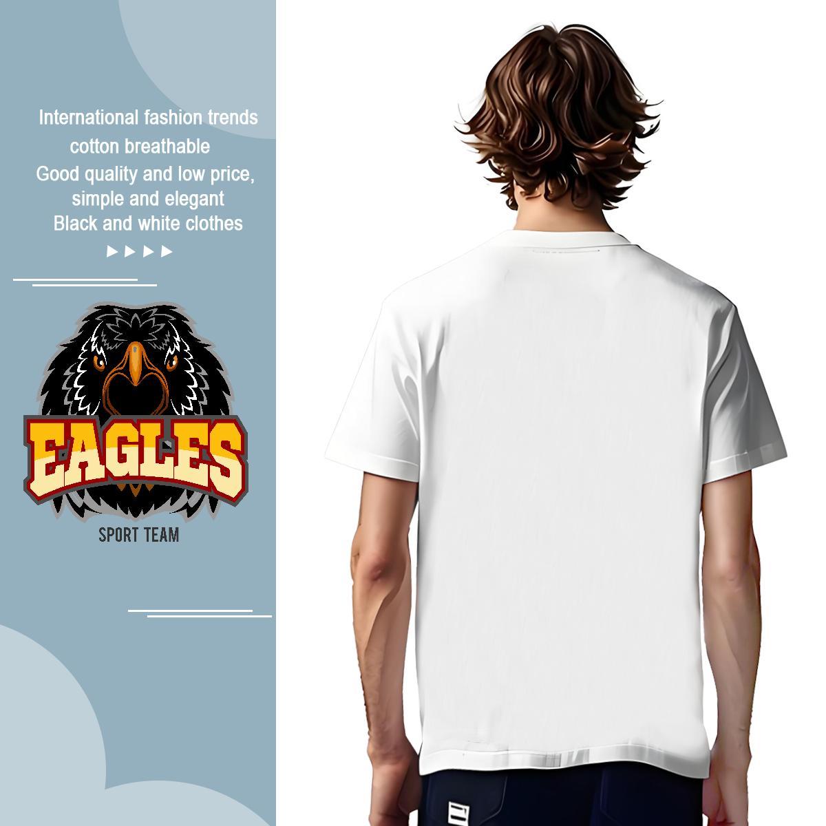 Comfortable Mens T Shirts eagle Round Neck Short Sleeve Casual Beach Custom Print Plus Size 230g 100% Cotton Tshirt for Man Woman Brand Polos