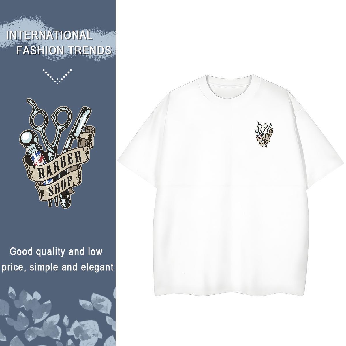 Free Shipping logo T Shirts Men Summer Casual Men Clothes T-Shirt 230g Cotton Fashion New Breathable Crew Neck Anime Tops Shirt