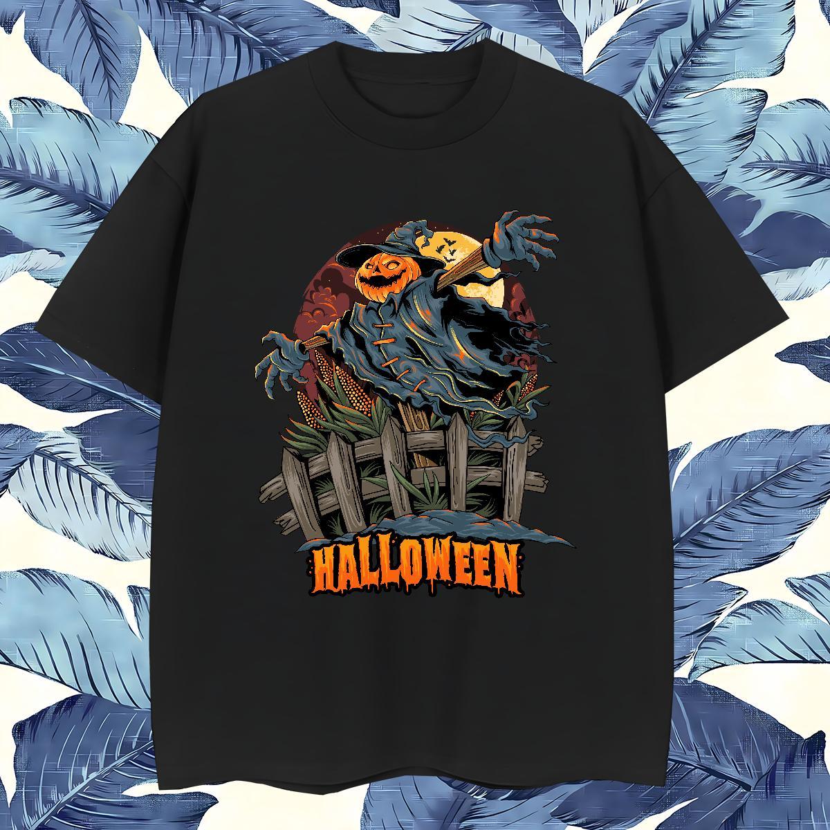 High Quality T Shirt For Man scarecrow O-Neck Short Sleeve Street wear Hip Hop Black Oversized 230g Pure Cotton Tshirts New Designer Clothings
