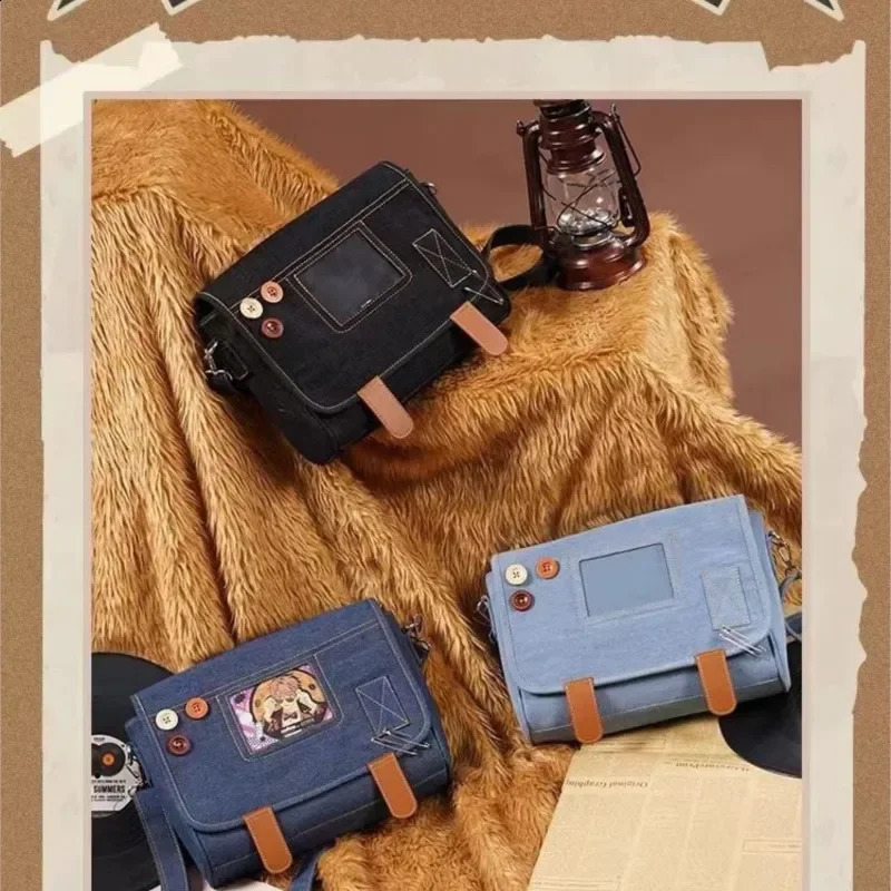 JIAERDI Japanese Denim Messenger Bag Women Harajuku Transparent Ita Bags Handbag Ladies Harajuku Blue Casual Crossbody Bags 240819