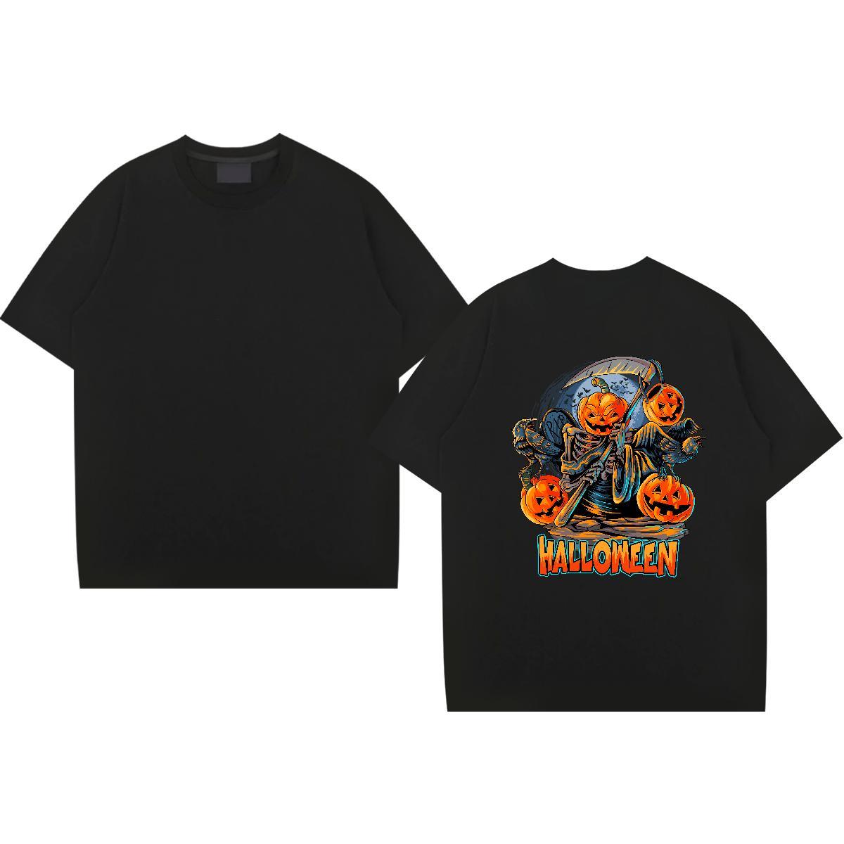 Classic Tshirt for Man Woman Halloween Sports Casual 230g 100% Cotton Clothings Breathable Soft Loose Fit Men T Shirts Customized Print