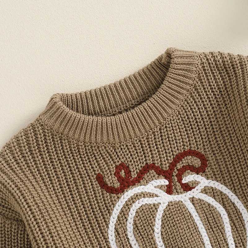 Baby Halloween Knitted Sweater Casual Pumpkin/Ghost Embroidery Warm Long Sleeve Pullover Infant Knitwear for Toddler Girl BoysXJ240819