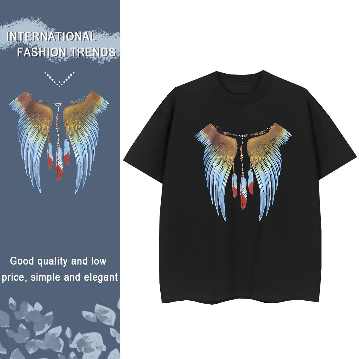 Brand Women Tees Beach Breathable Soft Tops High quality 230g 100% Cotton cool Cartoon Printing L-4XL T shirt