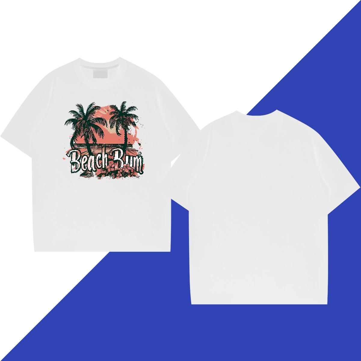 Customized Men Clothes T-Shirt palm Street Wear 230g 100% Cotton Tee Shirt Breathable Soft Classic Men T Shirts Graphic