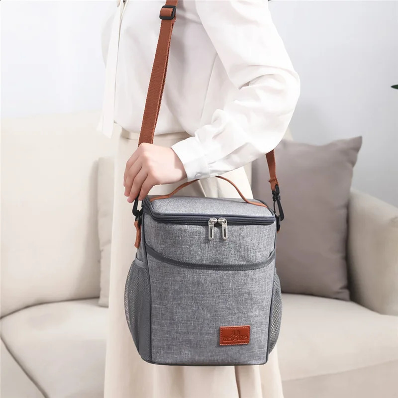 10L Heat preservation Refrigeration Bag Waterproof Foil Picnic Office Student Portable Thermal Camping Lunch Bag Dinner Ice Box 240819