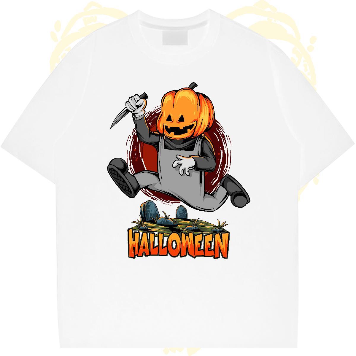 Loose T Shirts Men pumpkin Breathable Daily Outfit Black Oversized 230g Pure Cotton Tshirts Fashion Casual Tees