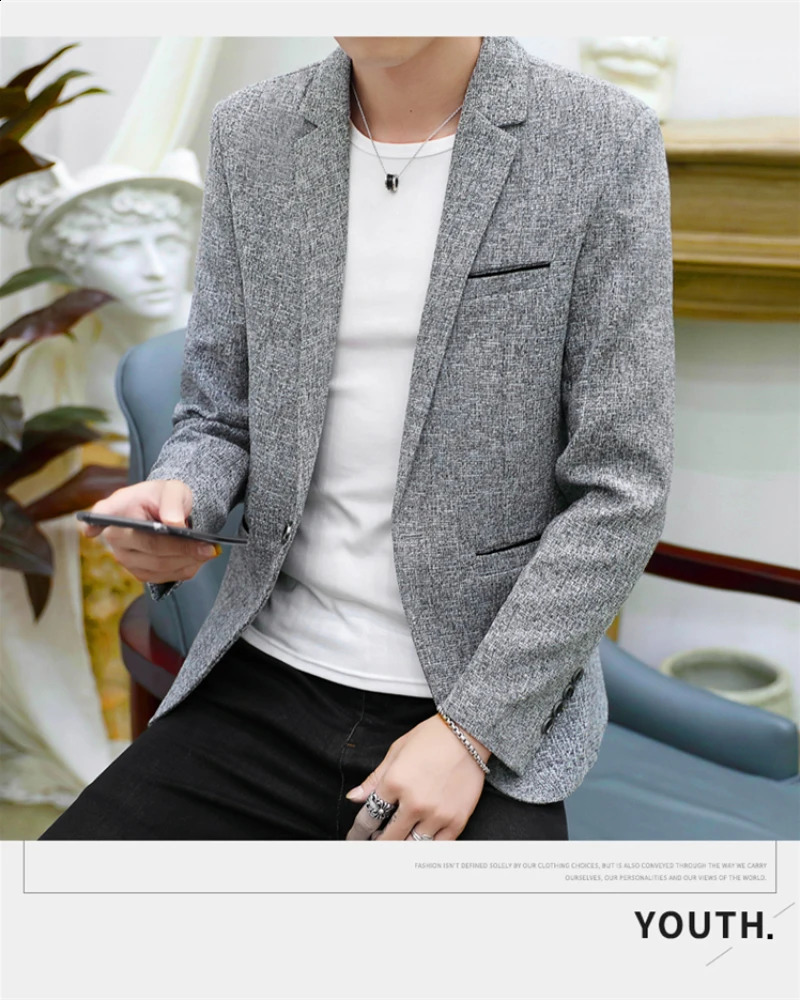 High quality sports jacket mens British style casual business elegant highend simple work gentleman suit 240819
