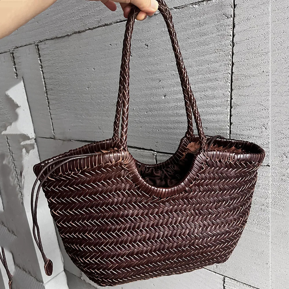 100% natural denim fashionable small handmade womens woven exquisite handbag date shopping bag 240820 cfaa 4
