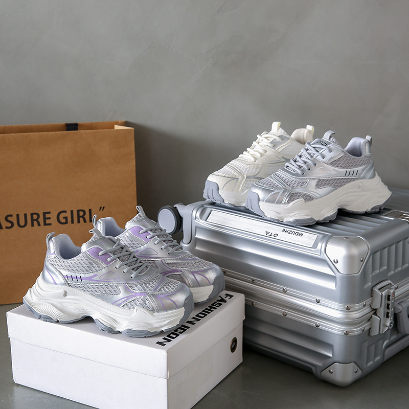 Ddmysports Ins Korean Version New Dad For Women Autumn Student Sports Running Thick Soled Height Increasing S Shoes ZL OUTDOOR