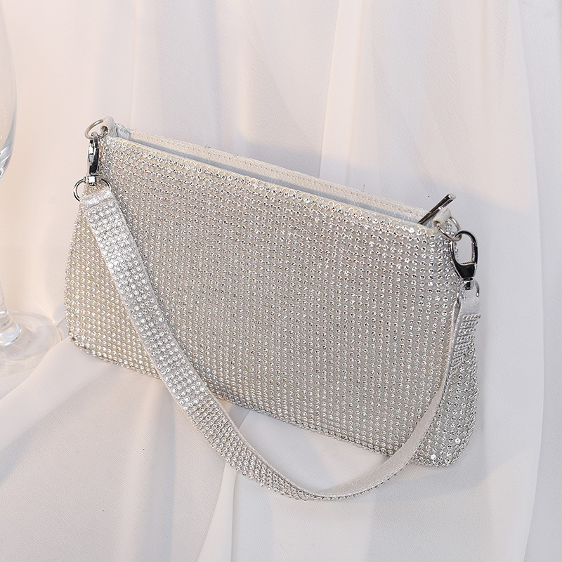 New banquet handmade rhinestone handbag, underarm shoulder crossbody bag, women's bag