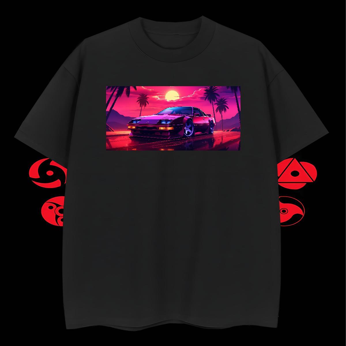 Loose Men Tees Hip Hop Street 100% Cotton 230g Black Oversized Short Sleeve O-Neck car Mens T Shirts Brand Clothings